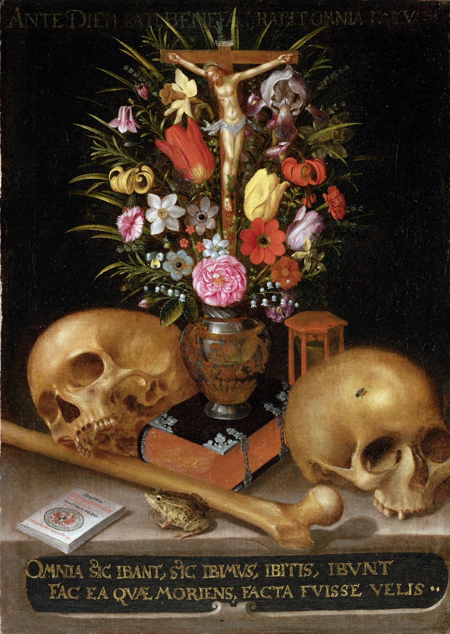 Vanitas stilleben av German School