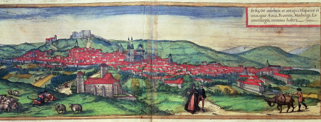 Utsikt over byen Burgos, fra verket 