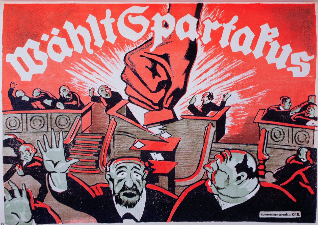 Votez Spartacus, Spartacist League-valgplakat, 1918 av German School