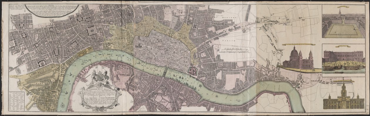 Byene London og West-Monster og forstedene til Southwark av German School