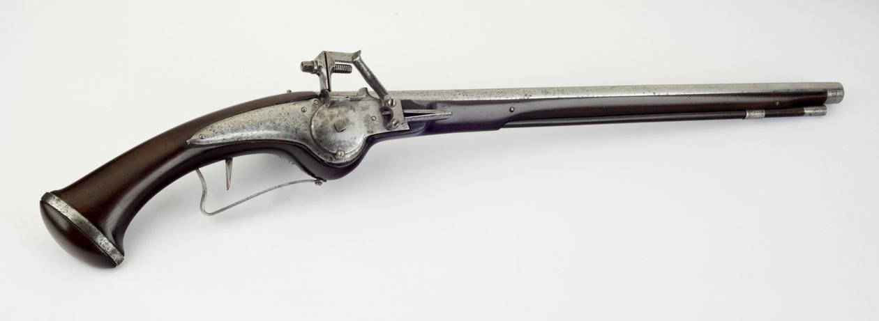 Wheel-Lock Holster Pistol, c.1625-50 (stål, jern og valnøtttre) av German School
