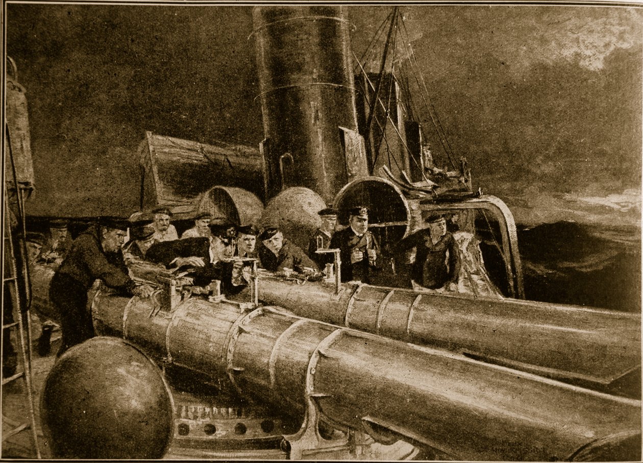 Med den tyske marinen utenfor Skager Rack, 1914-19 av German School