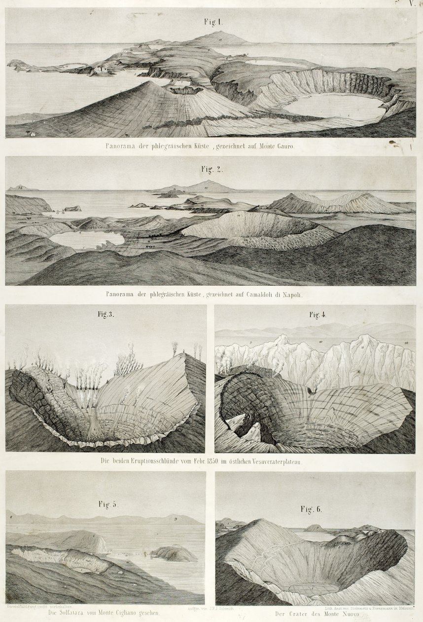 diew of the Phlegraean Coast, hentet fra Monte Gauro av German School