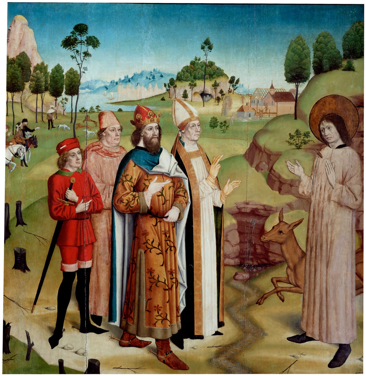 Saint Giles og kong Wamba ved den kongelige jakten