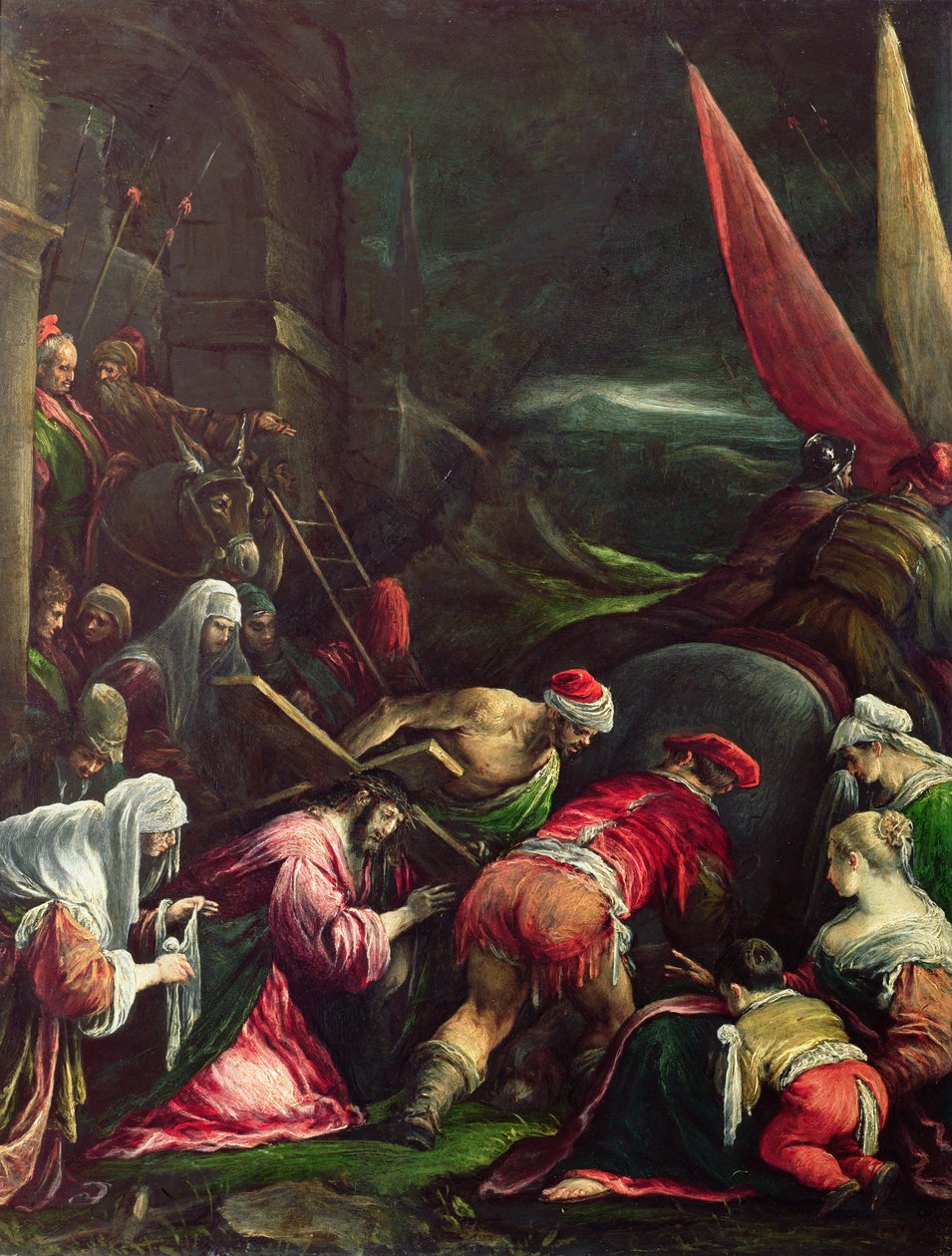 Å bære korset, 1592 av Gerolamo Bassano