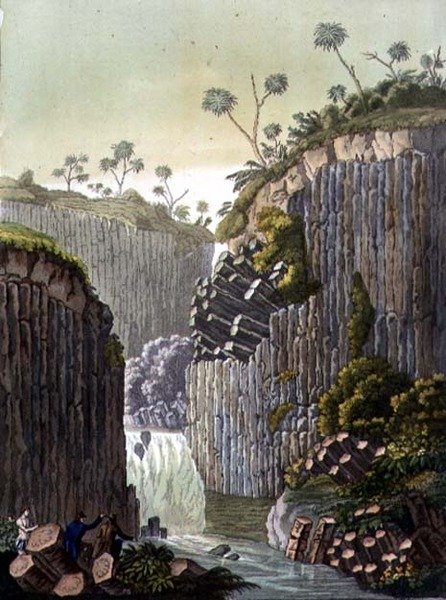 Regla Basalt (farge litho) av Gerolamo Fumagalli