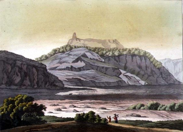 Utsikt over Cofre de Perote Park, Mexico (farge litho) av Gerolamo Fumagalli