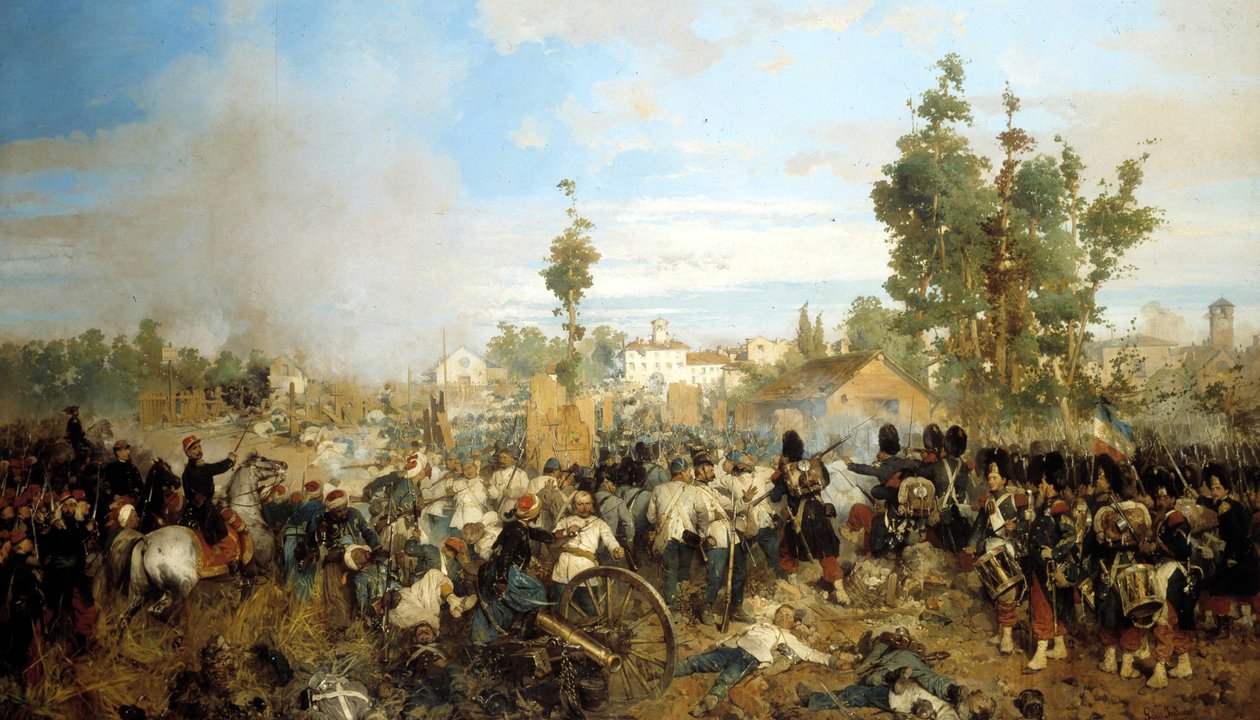 Slaget ved Magenta. Maleri av Gerolamo (Girolamo) Induno av Gerolamo Induno