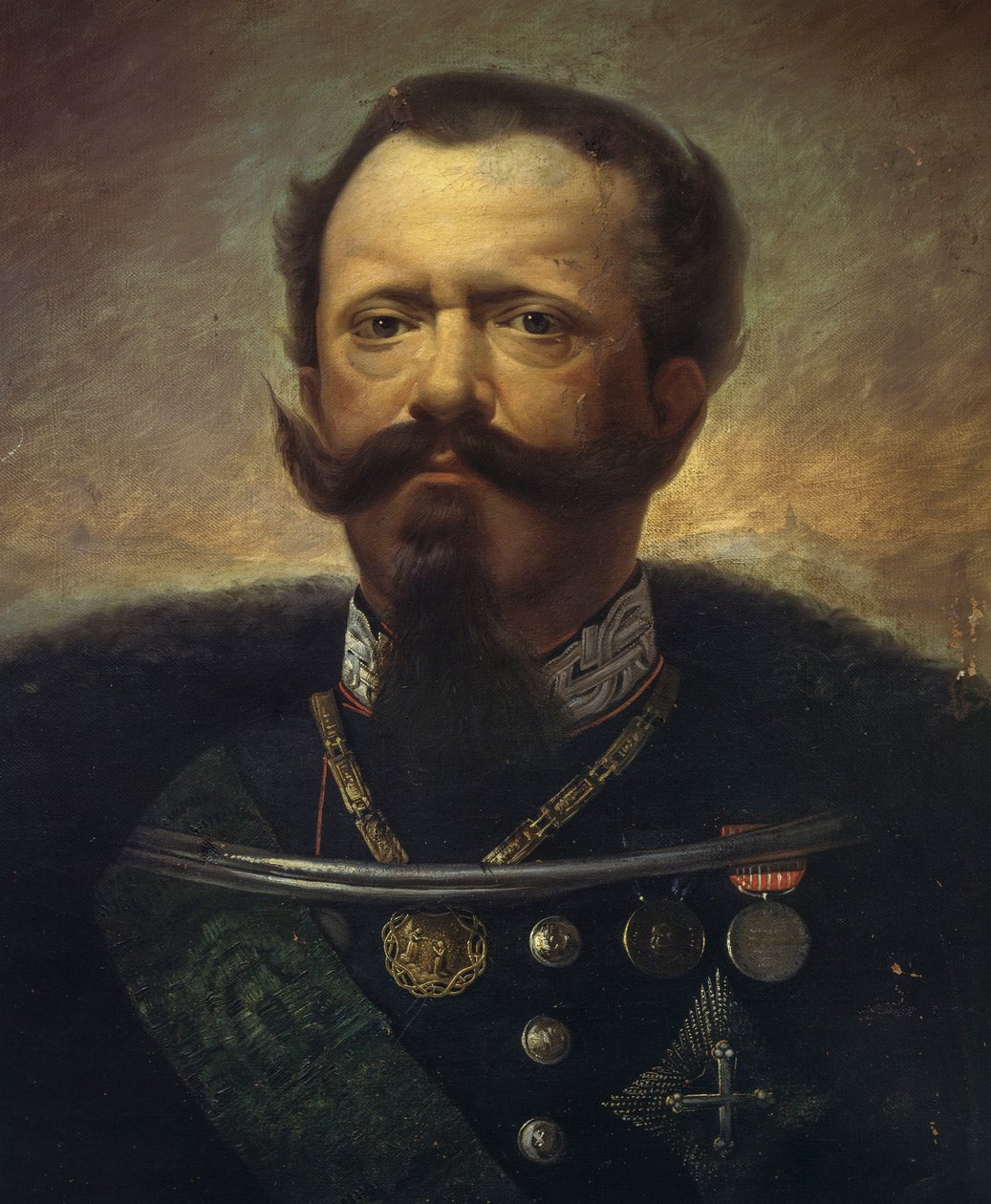 Portrett av Victor Emmanuel II, konge av Italia (olje på lerret) av Gerolamo Induno