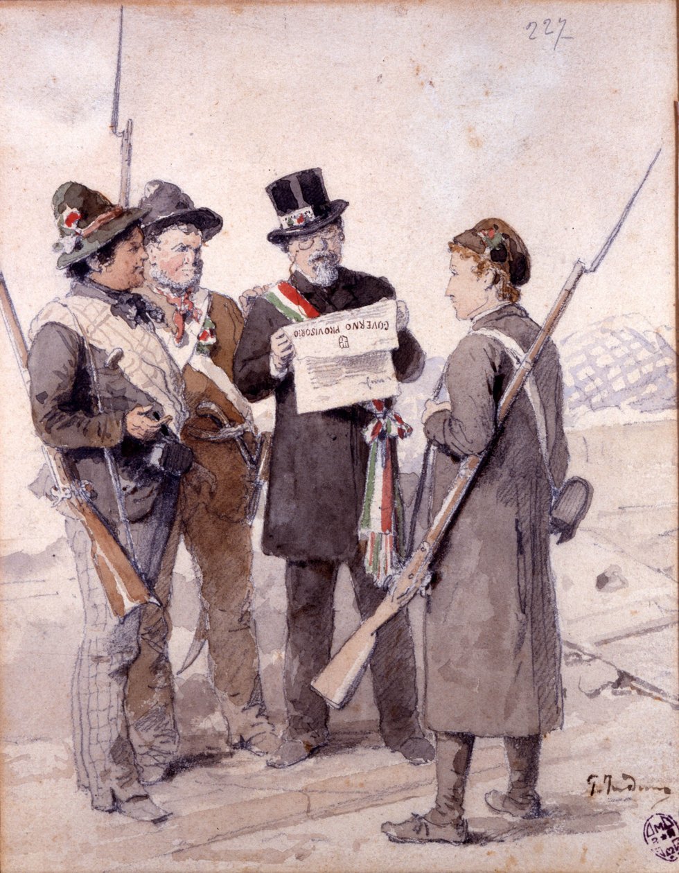 Risorgimento: The Five Days of Milan (Cinque giornate di Milano) (18.–22. mars 1848): dette er en av de første episodene av revolusjonene i 1848 (en del av den første italienske uavhengighetskrigen) som så fremveksten av milaneserne befolkningsopprører mot av Gerolamo Induno