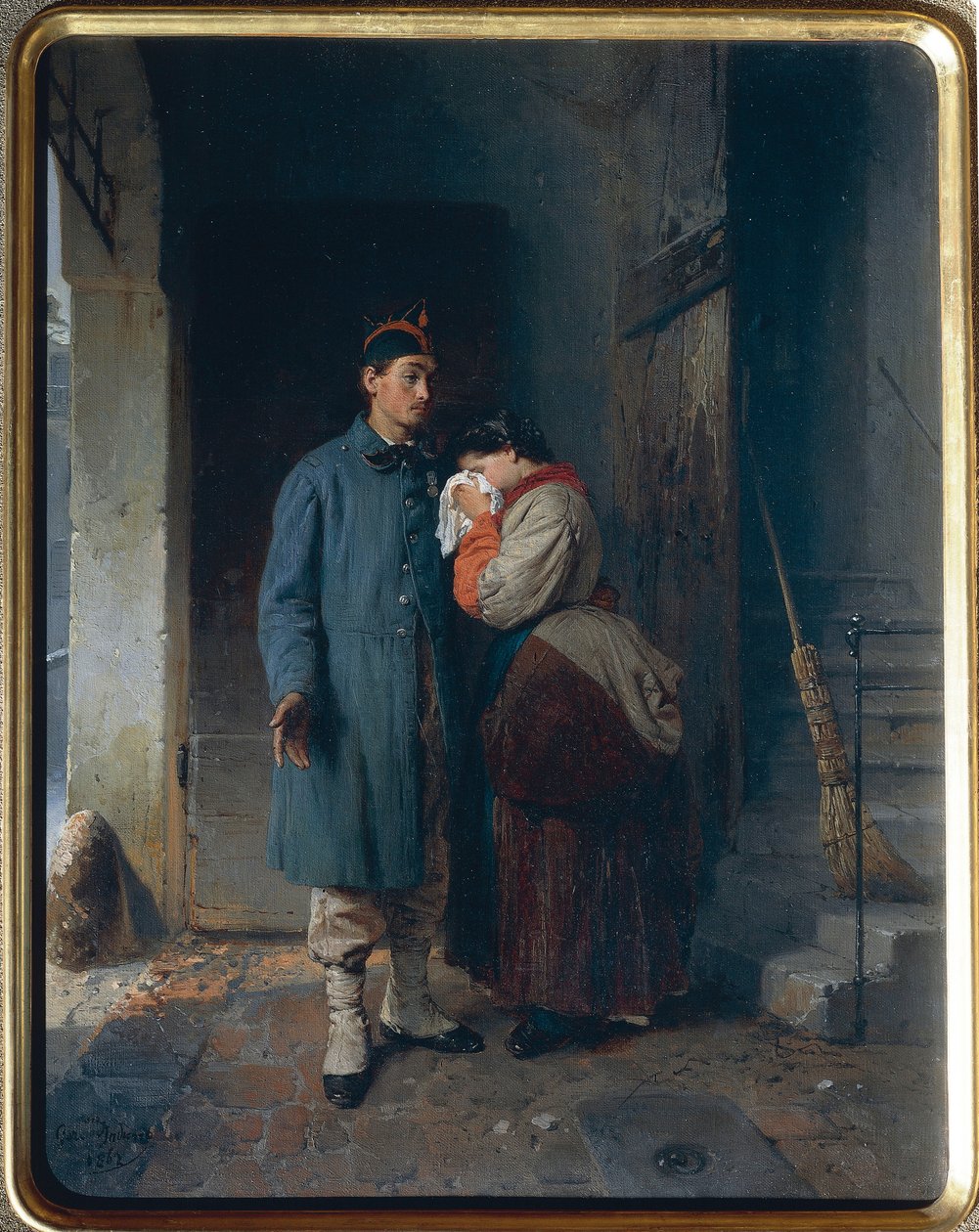 De vernepliktiges avgang fra 1866, av Gerolamo Induno av Gerolamo Induno