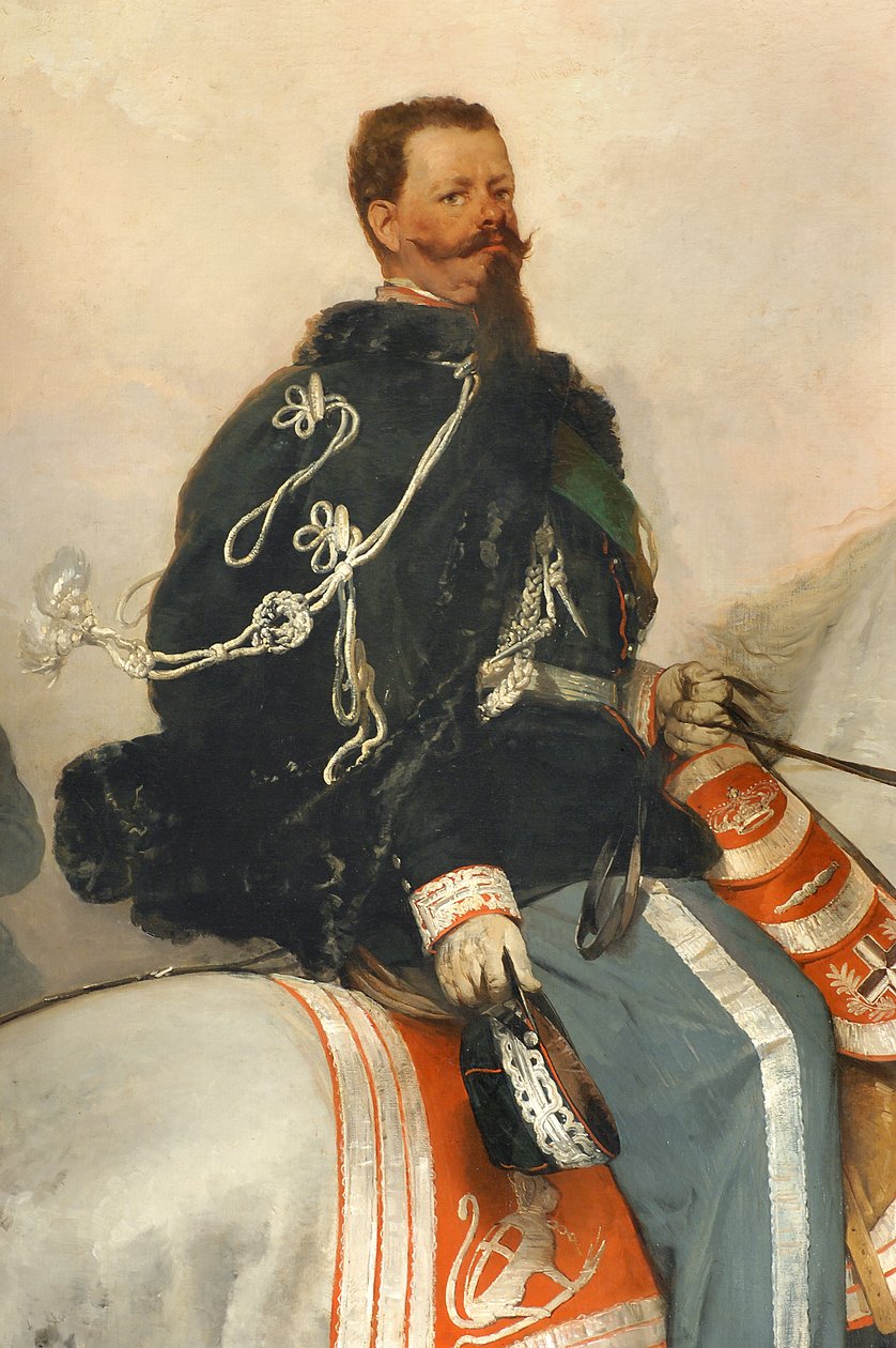 Vittorio Emanuele II til hest av Gerolamo Induno