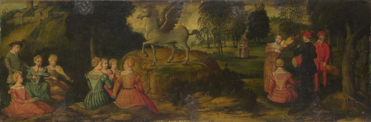 Pegasus og musene, ca. 1540 av Gerolamo Romanino