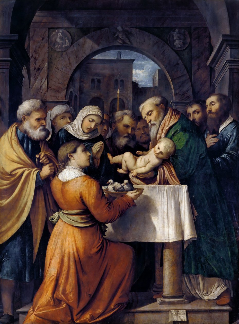 Presentasjon av Jesus i tempelet, 1529. av Gerolamo Romanino