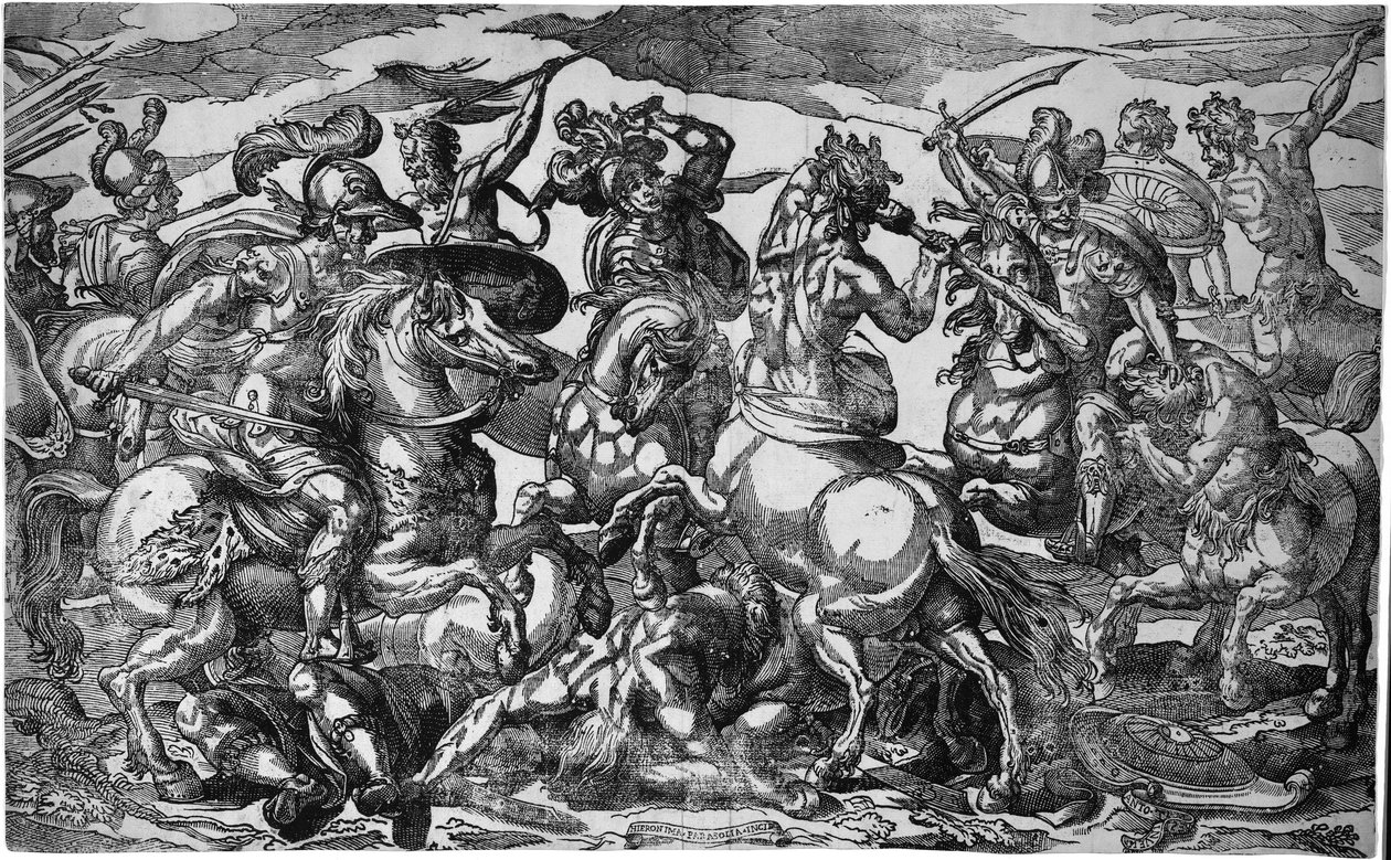 Slaget ved Lapiths og Kentaurene, ca. 1600 av Geronima Cagnaccia Parasole