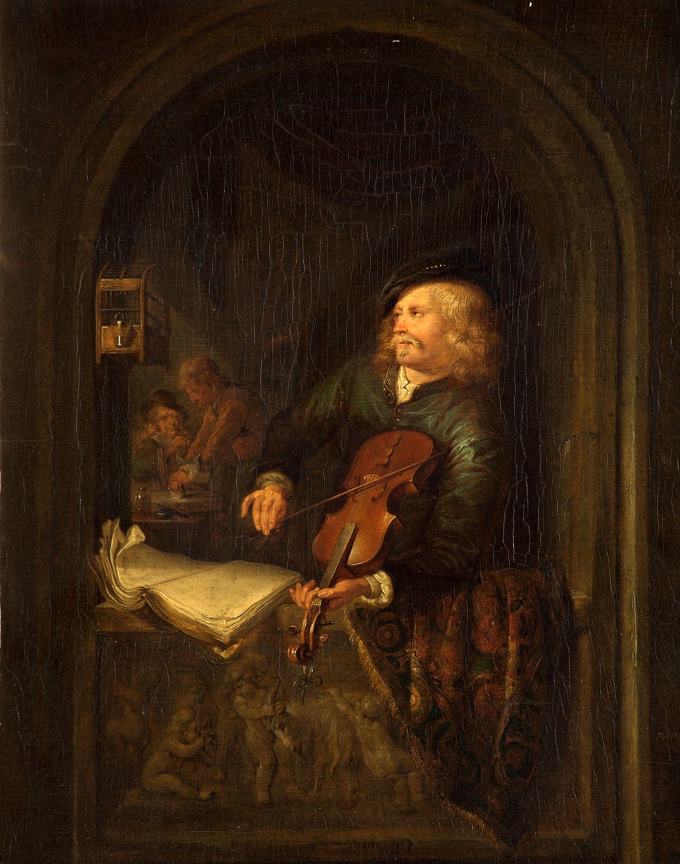 Mann med fiolin av Gerrit Dou
