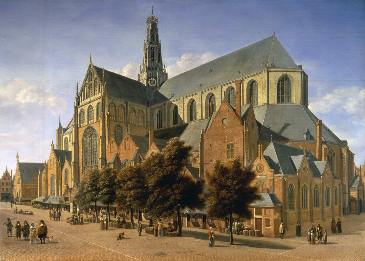 St. Bavo-kirken i Haarlem, 1666 av Gerrit Adriaensz Berckheyde
