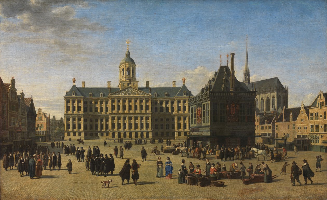 Demningen i Amsterdam av Gerrit Adriaensz Berckheyde