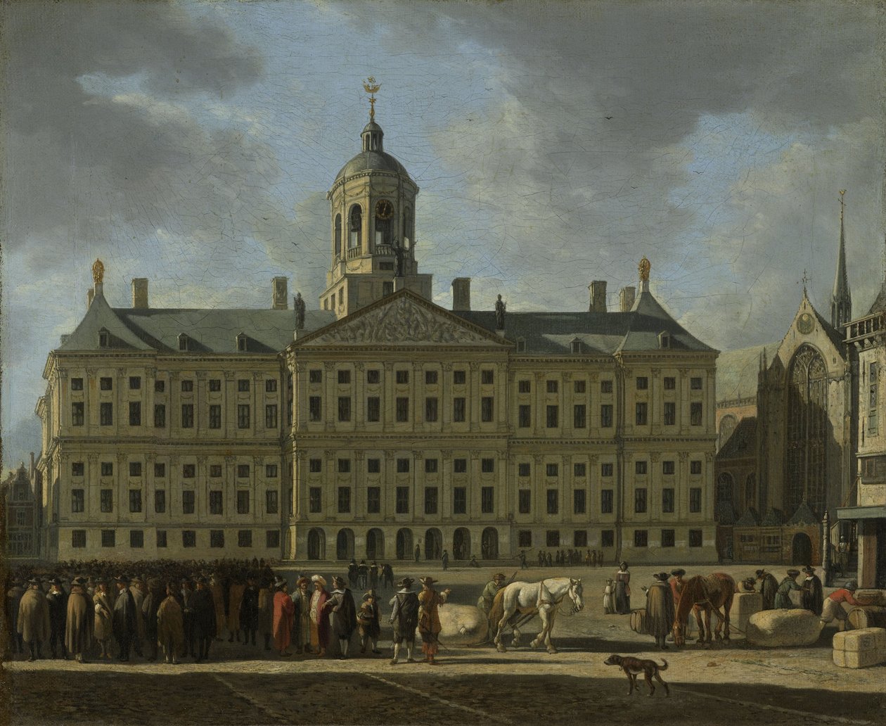 Rådhuset på Damplassen, Amsterdam, 1672 av Gerrit Adriaensz Berckheyde