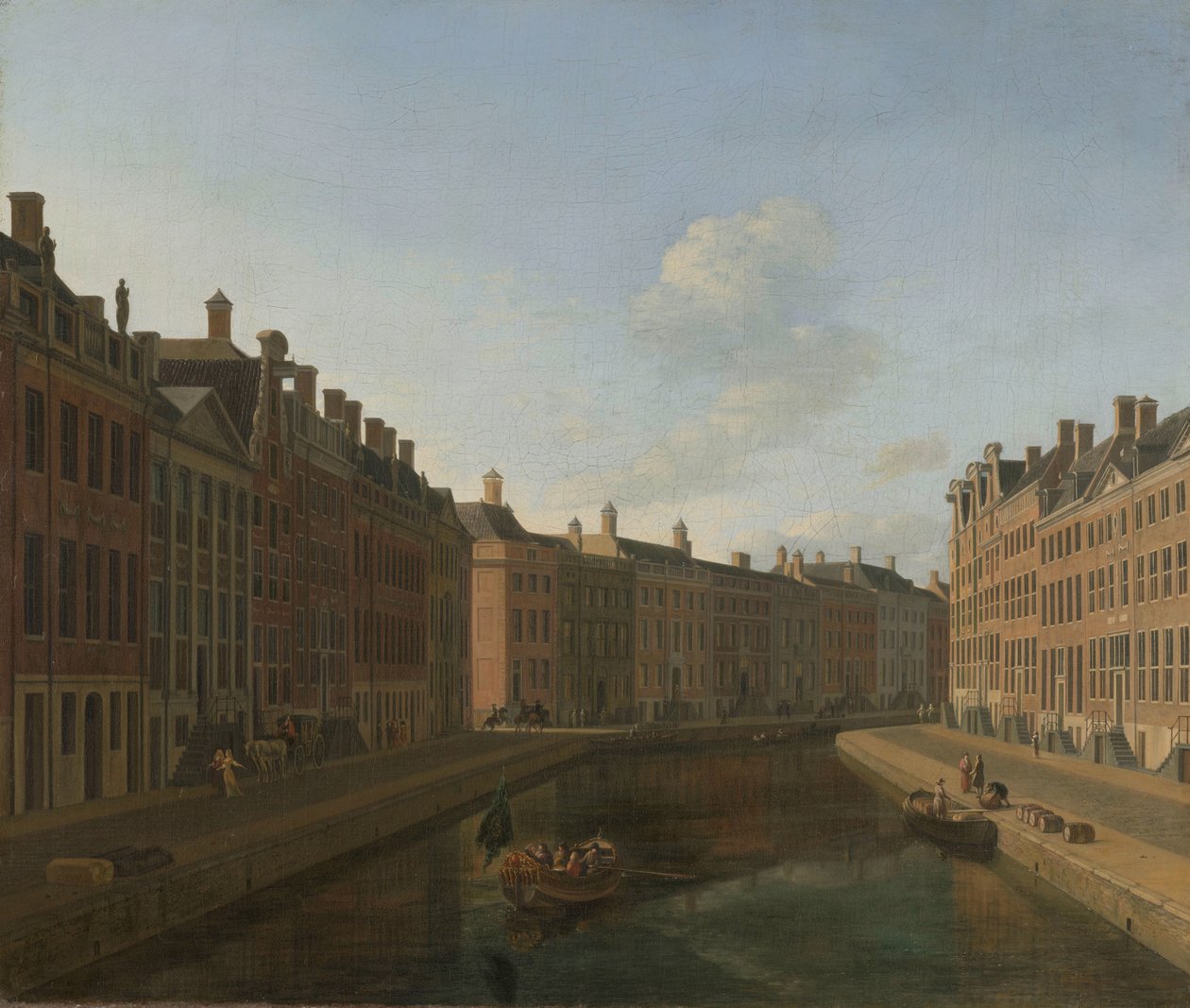 Utsikt over Golden Bend i Herengracht fra øst av Gerrit Berckheyde