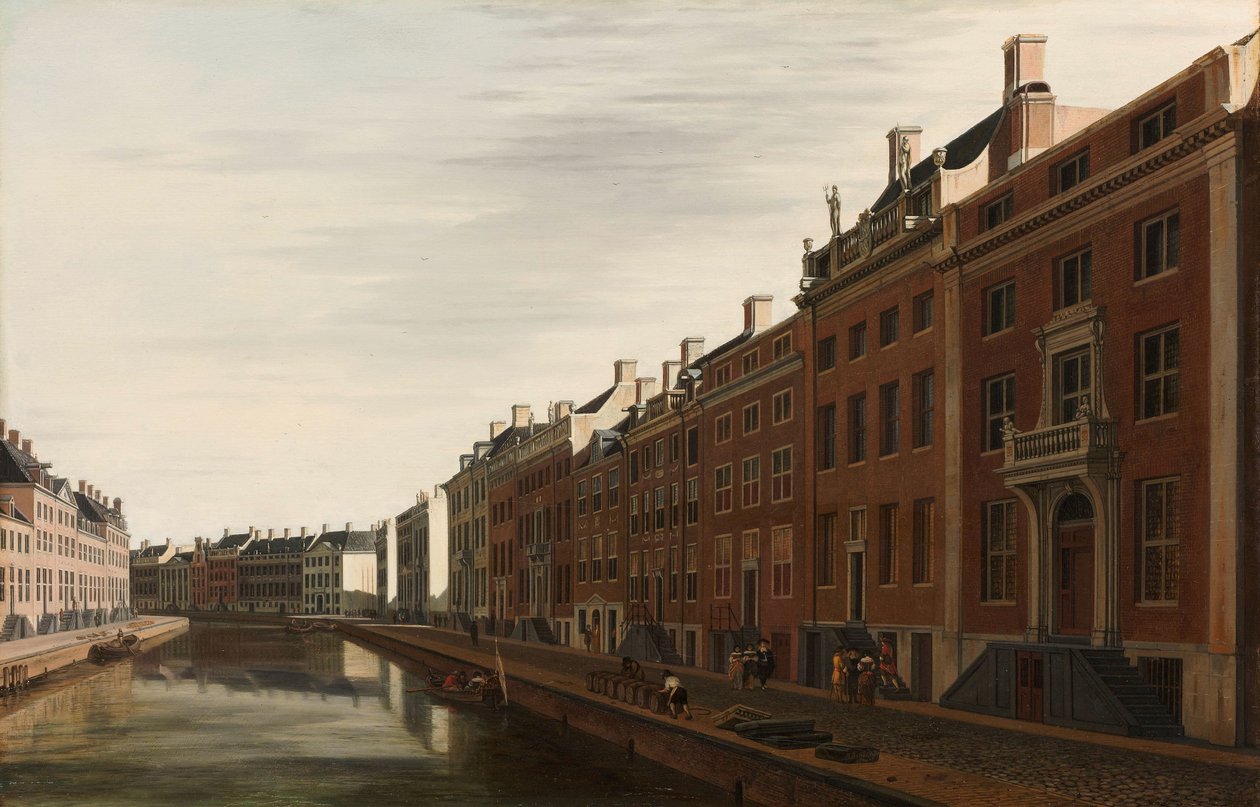 Utsikt over Golden Bend i Herengracht fra vest av Gerrit Berckheyde