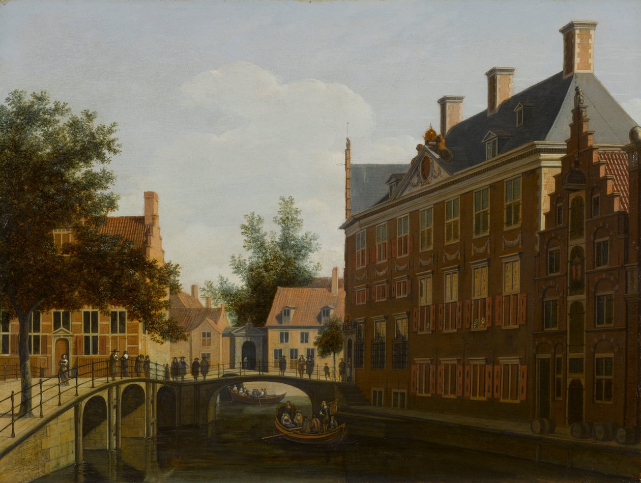 Oude Zijds Herenlogement (Gentlemen's Hotel) i Amsterdam av Gerrit Berckheyde