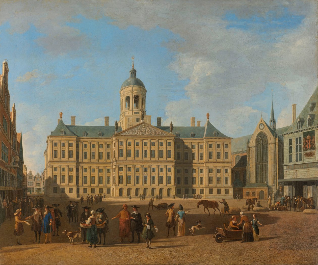 Rådhuset på Damplassen, Amsterdam Rådhuset på demningen, Amsterdam av Gerrit Berckheyde