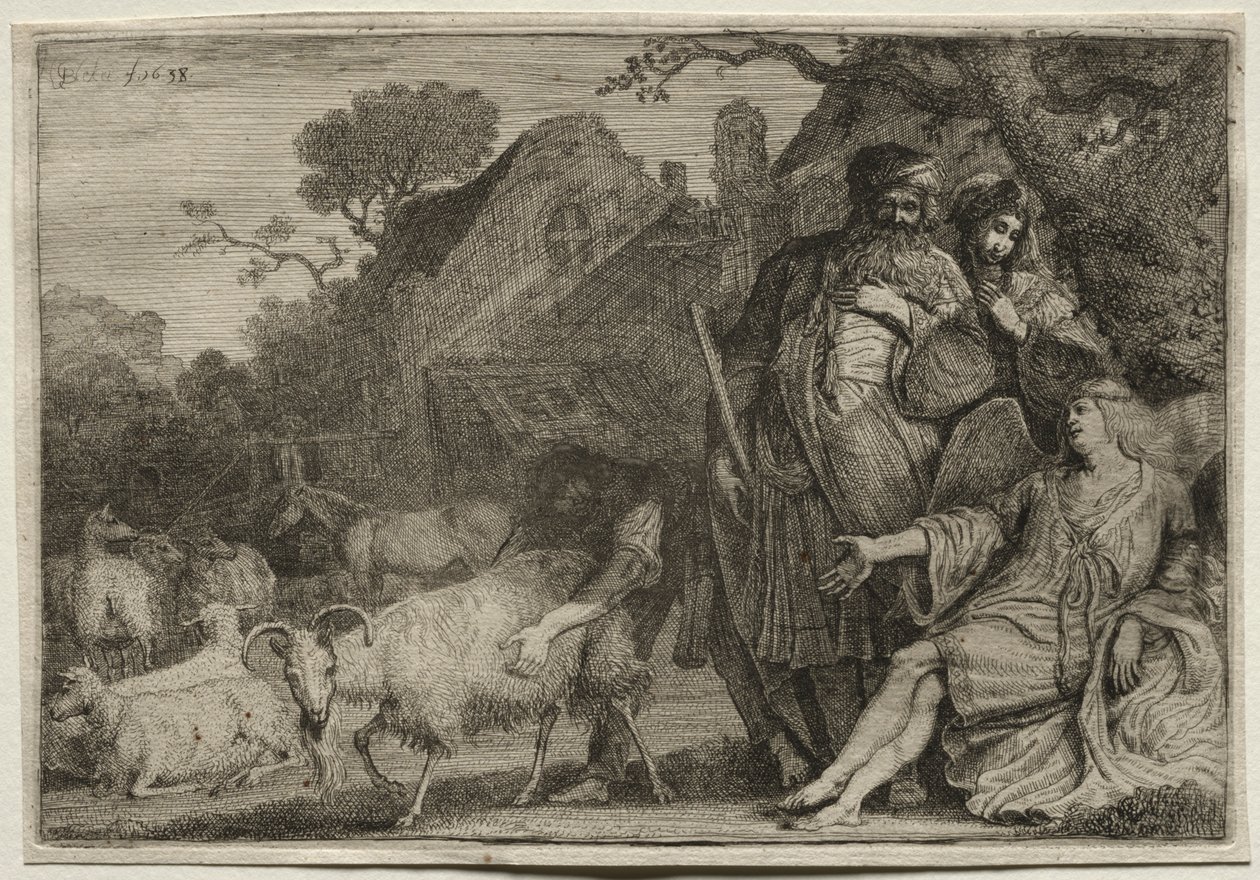 En engel forutsier fødselen til Abrahams sønn, 1638. av Gerrit Claesz. Bleker