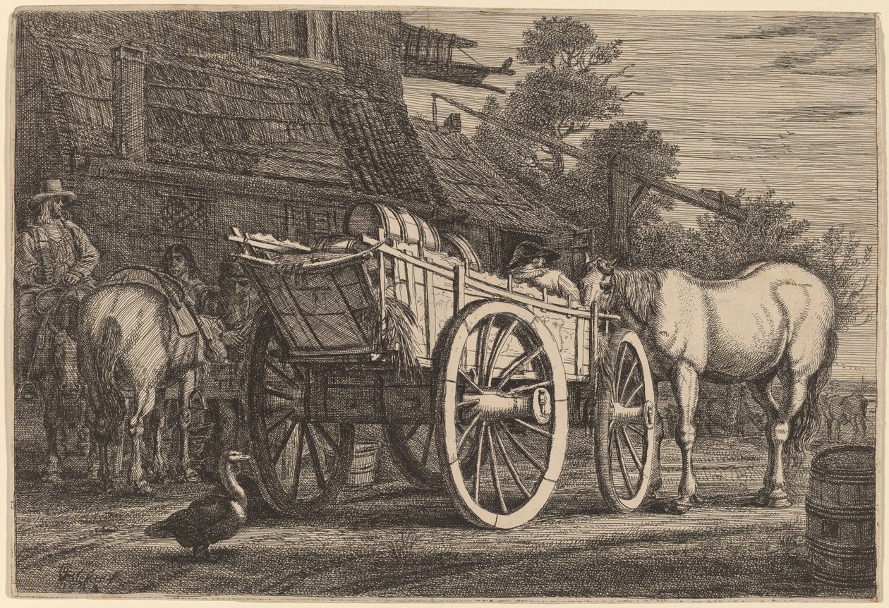 Den firehjulede vognen av Gerrit Claesz Bleker