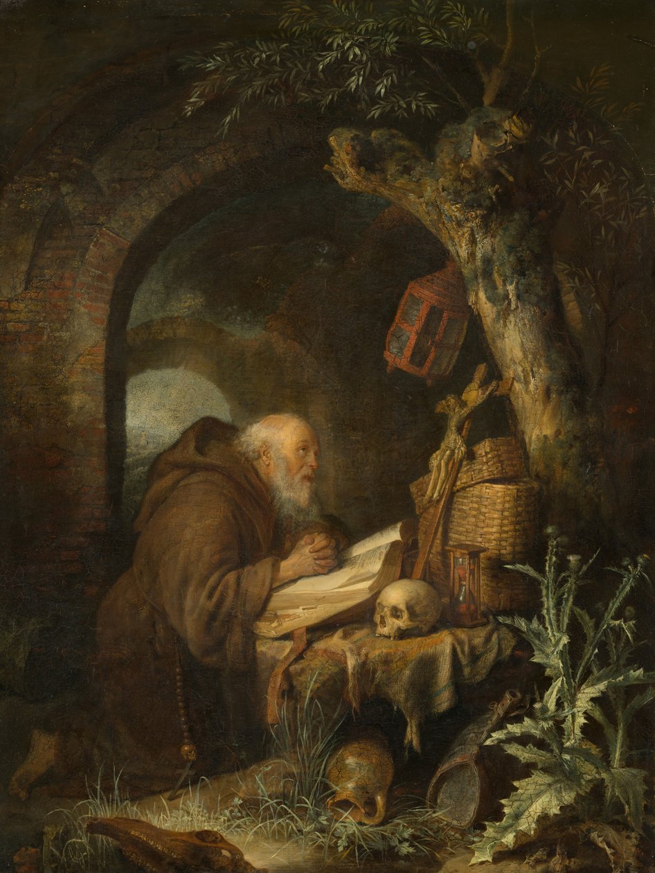 Eremitten, 1670. av Gerrit Dou