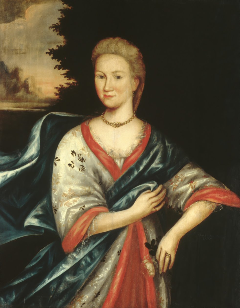 Portrett av en dame, ca. 1710. av Gerrit Duyckinck
