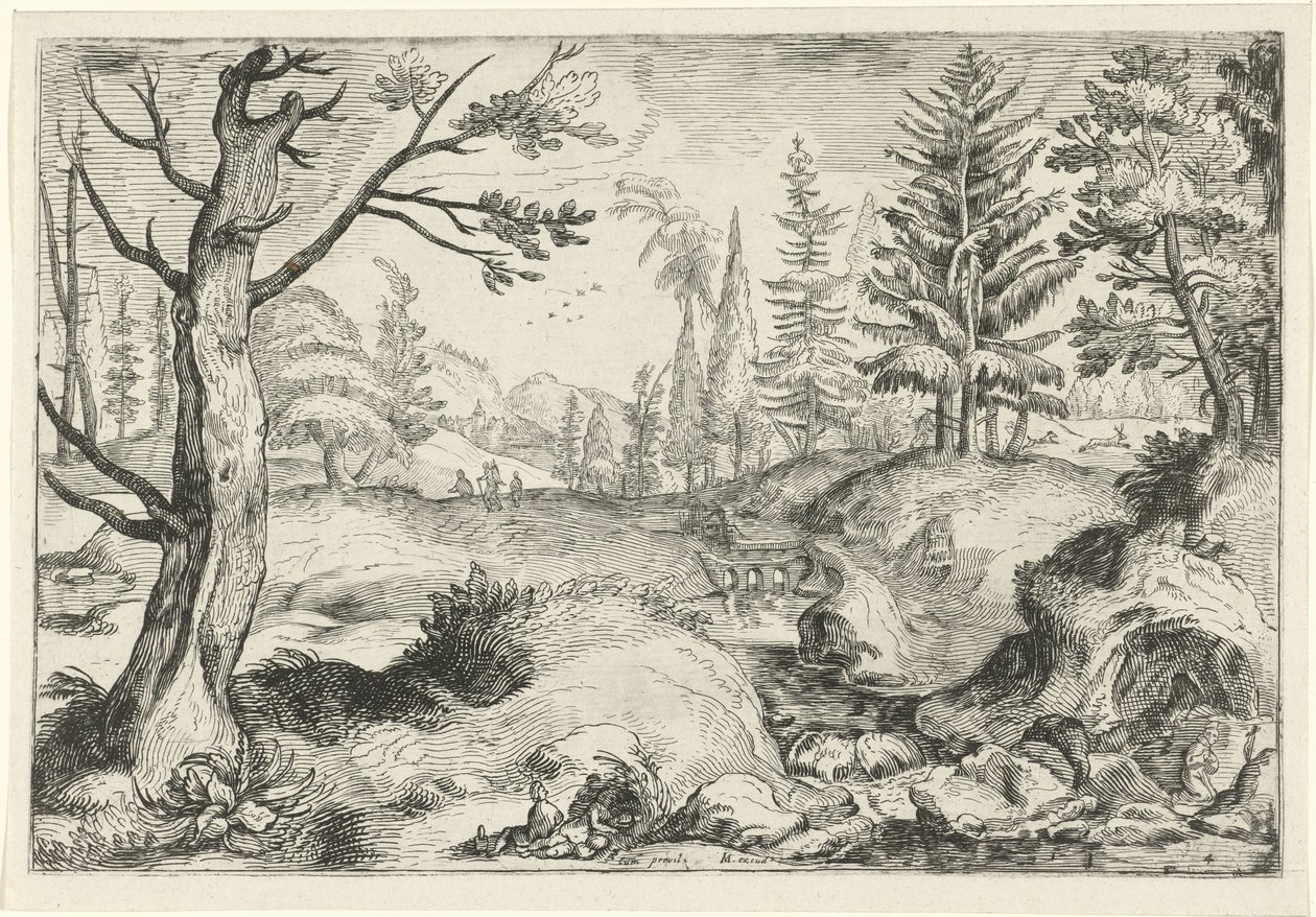 Landskap med bekk Landskap (serietittel) av Gerrit Gauw