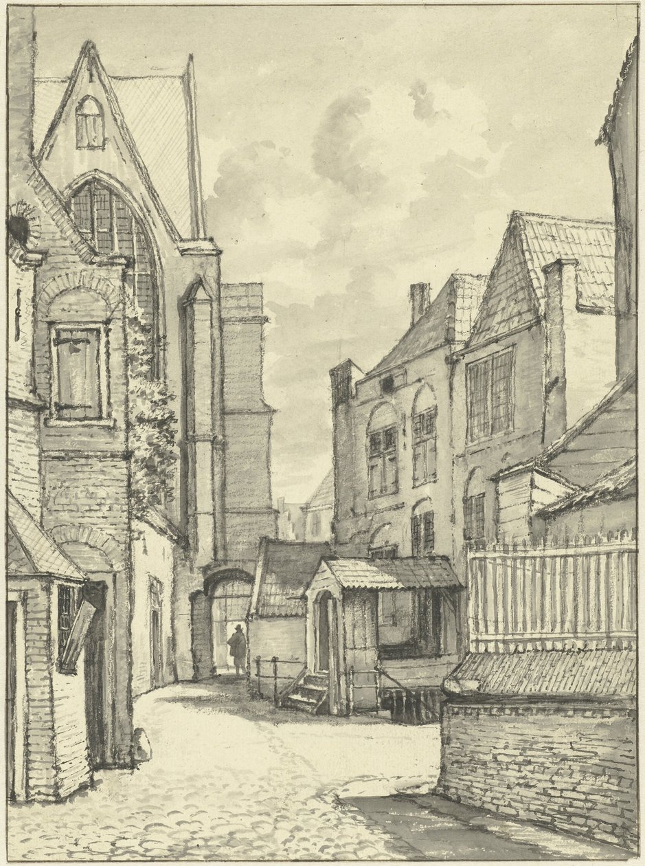 St. Janskerk eller Grote Kerk i Gouda av Gerrit Lamberts