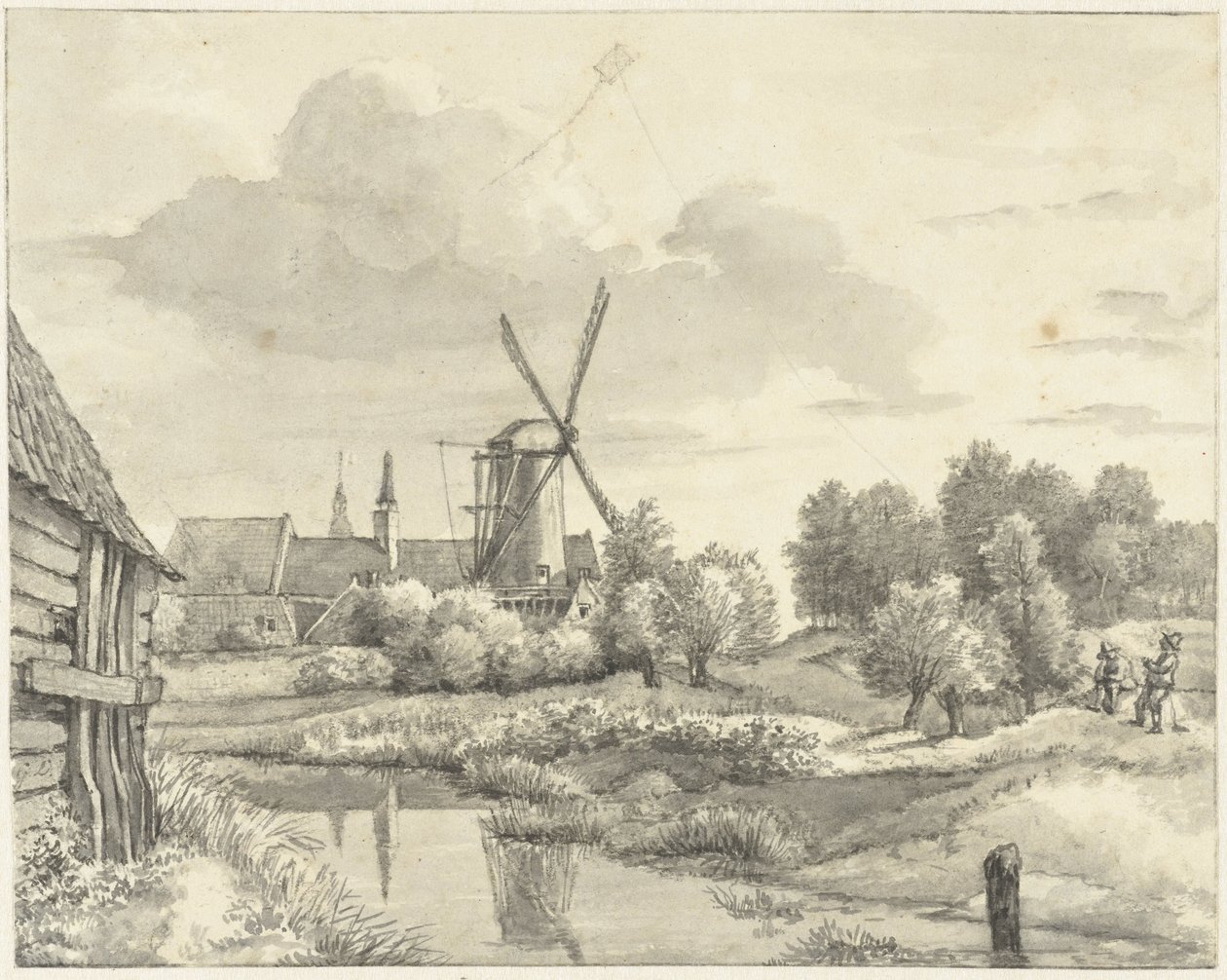 To gutter med en drage på Wal van Haarlem av Gerrit Lamberts