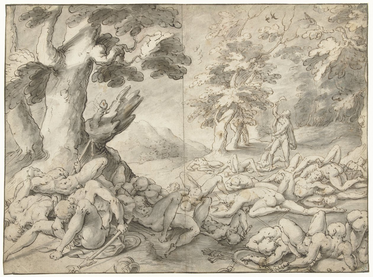 Samson etter å ha beseiret filistrene av Gerrit Pietersz. Sweelink