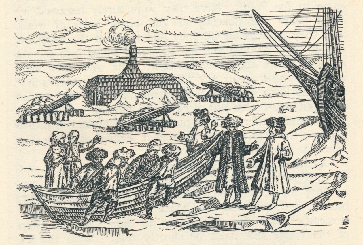 Barents i Arktis: Hytta der vi overvintret, 1598, 1912 av Gerrit de Veer