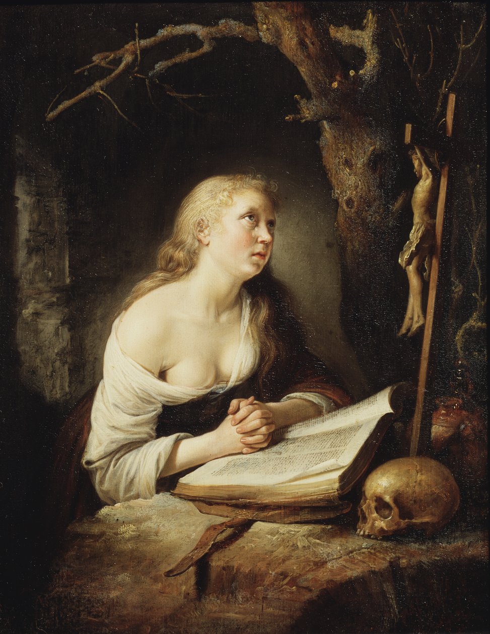 The Penitent Magdalen, c.1650-65  av Gerrit Dou