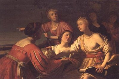 Diana og nymfene hennes av Gerrit van (follower of) Honthorst