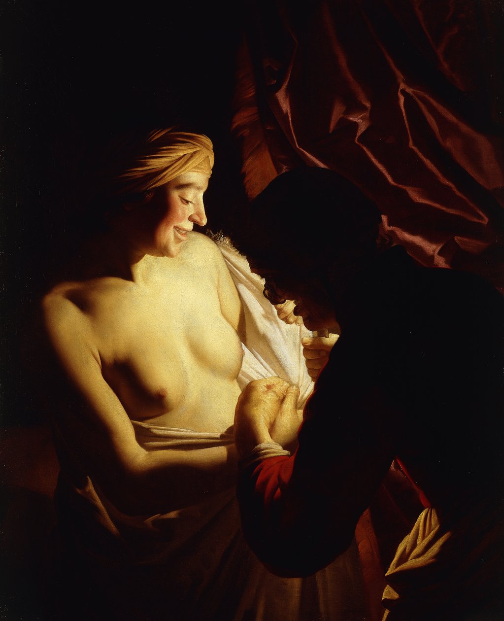En ung kvinne og hennes hushjelp, av Gerrit van Honthorst