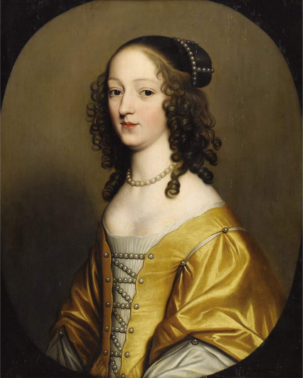 Elisabeth de Boheme - Elizabeth Stuart (1596-1662), dronning av Böhmen, av Honthorst, Gerrit, van (1590-1656). Olje på tre. Mål: 72,3x57,7 cm. Privat samling av Gerrit van Honthorst