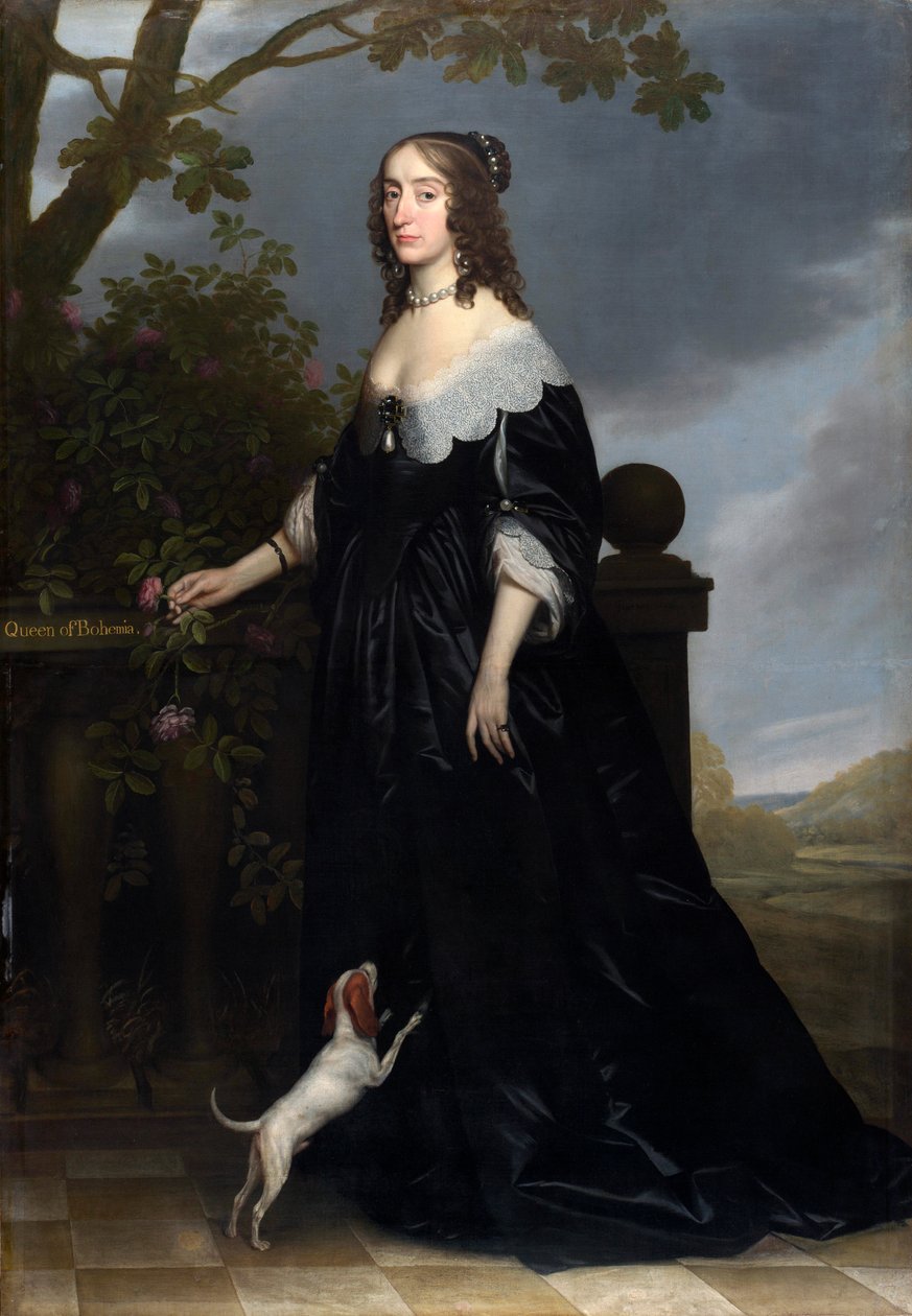 Elizabeth Stuart 1596-1662, dronning av Böhmen, 1642 av Gerrit van Honthorst