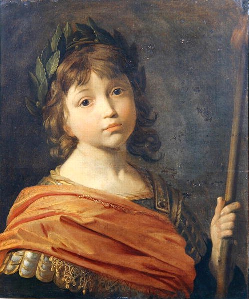 Prins Rupert (1619-82) da en gutt som Mars (olje på lerret) av Gerrit van Honthorst