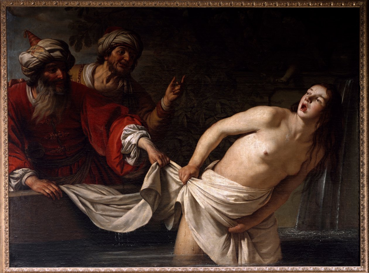Suzanne i badet Maleri av Gherardo delle Notti (Gerrit van Honthorst) (1590-1656) 1655 Søn. 157x213 cm Roma, Galleria Borghese av Gerrit van Honthorst