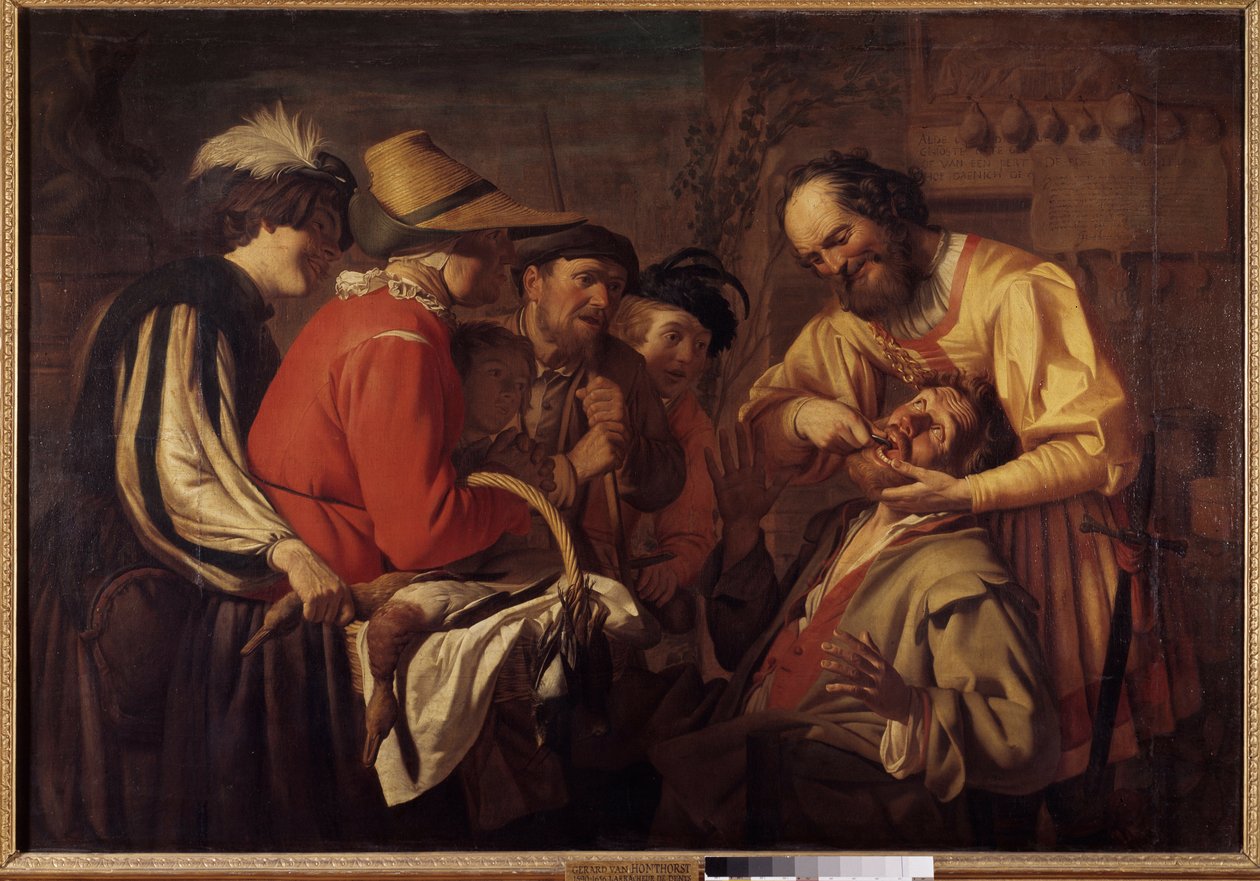 Tanntrekkeren Maleri av Gerrit Van Honthorst (1590-1656) av Gerrit van Honthorst