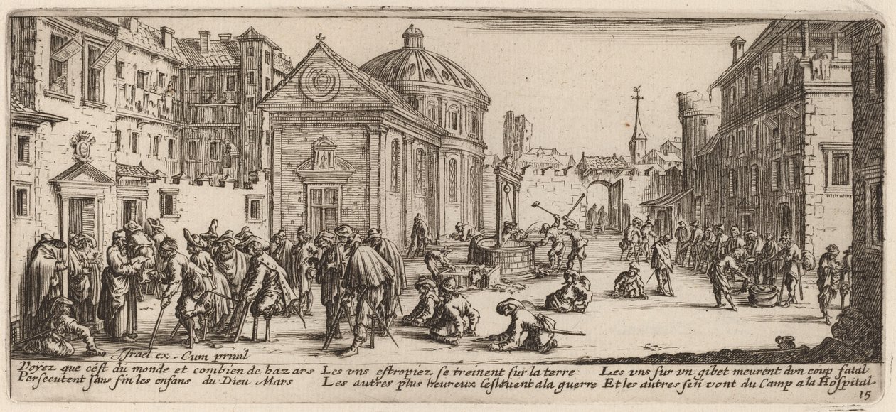 Sykehuset av Gerrit van Schagen after Jacques Callot