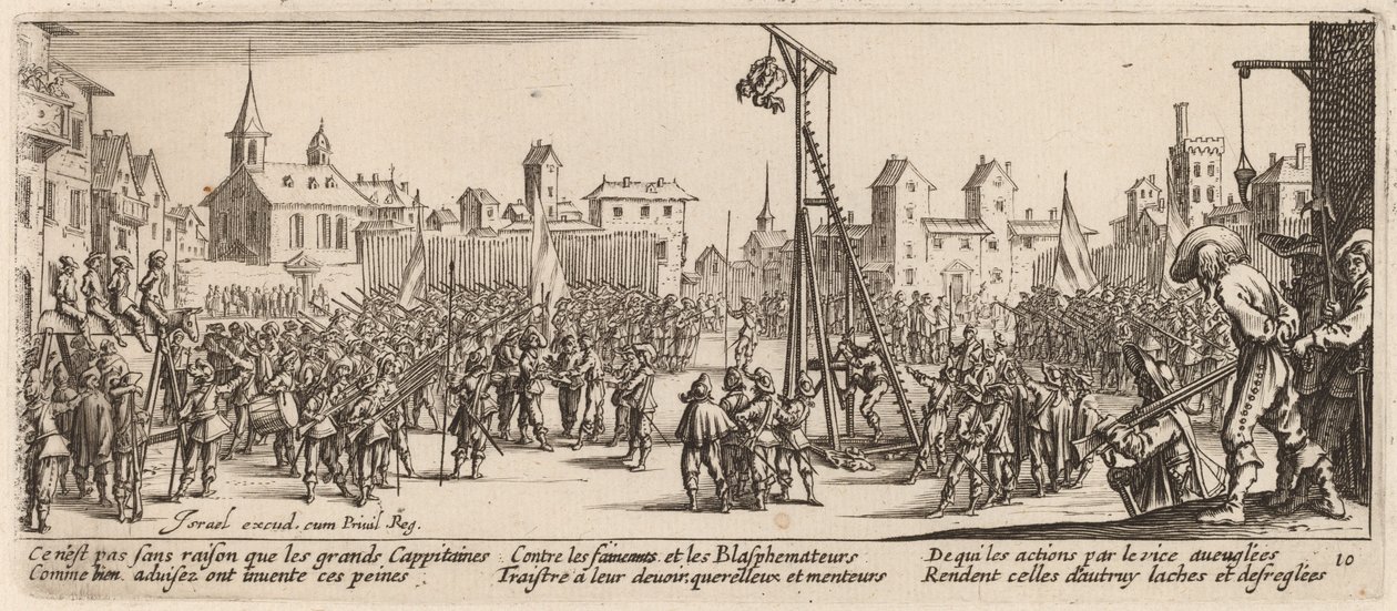 Strappadoen av Gerrit van Schagen after Jacques Callot