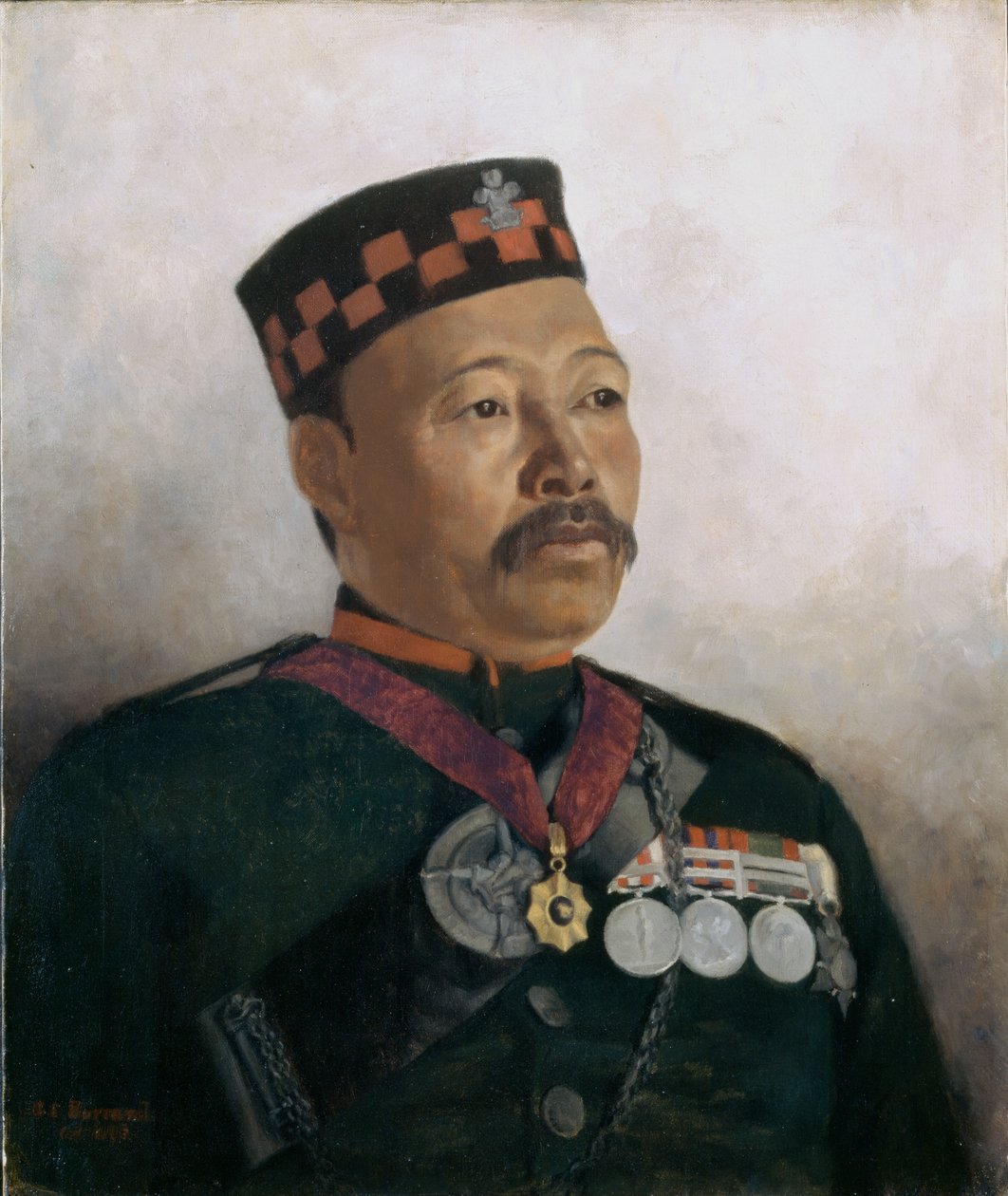 Subedar-major Jurvir Thap, 2. Gurkha-regiment, 1893 av Gertrude Ellen Burrard