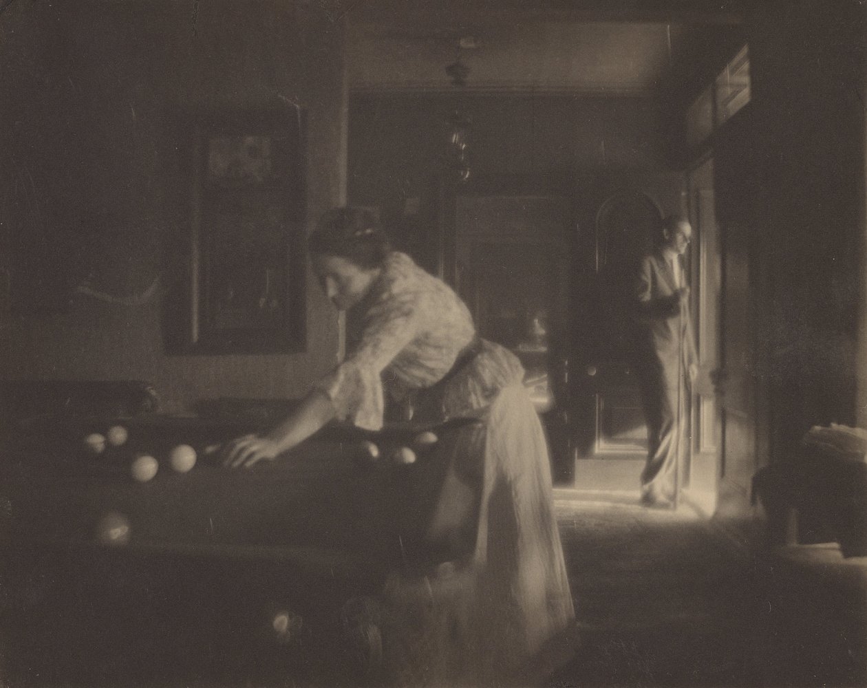 (Gertrude Käsebier OMalley at Biljard) av Gertrude Käsebier