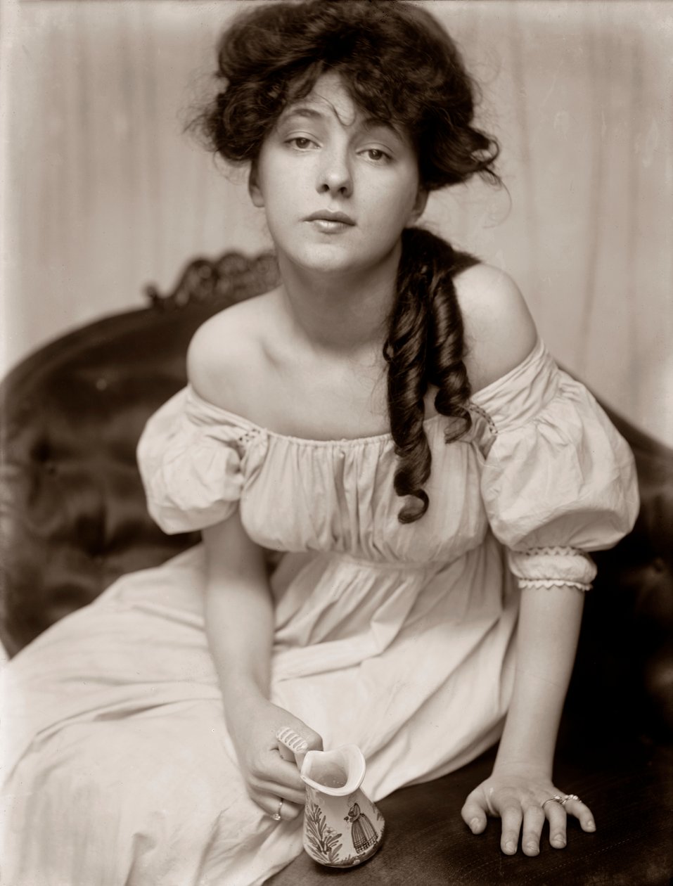 Portrett av Evelyn Nesbit av Gertrude Kasebier, ca. 1900 (platinatrykk) av Gertrude Käsebier