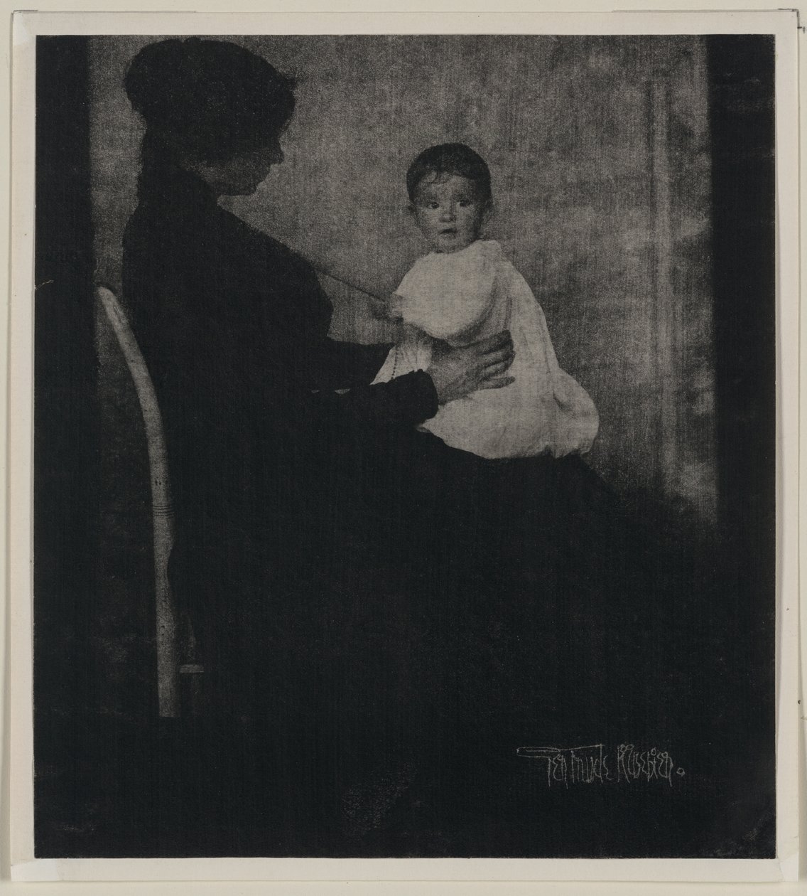 Portrett av fru Ward med baby av Gertrude Käsebier